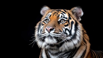Fototapeta premium Majestic Tiger Portrait Powerful Wild Cat Closeup