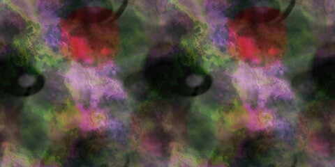 Multicolour space dyed marble seamless border art Endless edging texture background. Vivid mottled marl effect ombre home decor design. For tie dye and surface fashion ribbon trim.