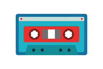 Obraz premium Audio cassette vector icon