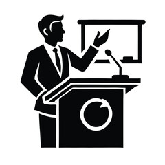 Professor Lecture Silhouette