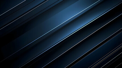 Dark Blue Abstract Geometric Background With Diagonal Lines and Subtle Light Effect