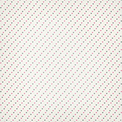 Seamless pattern with tiny pink and gray hearts on an off-white textured background, minimalist romantic design ideal for Valentine’s Day cards, gift wrap, wedding stationery and fabric.