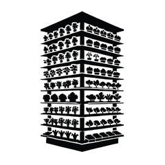Vertical Farming Tower with Multiple Crop Levels