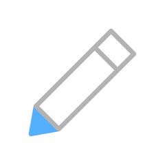 Simple Blue Pencil Icon for Editing and Writing
