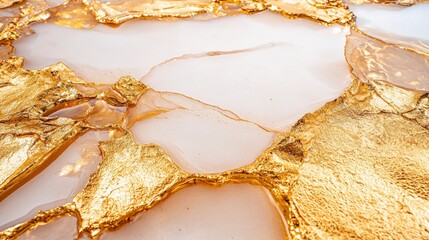 Liquid Gold Abstract Art  Elegant Gold   White Texture Background