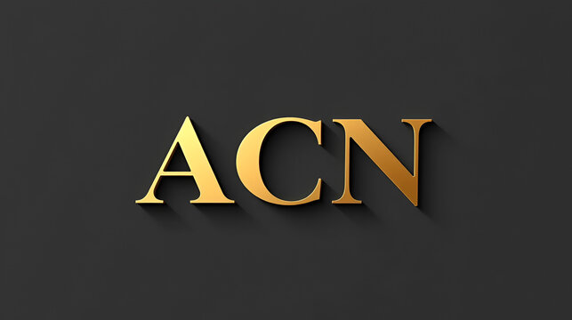 ACN logo design, ACN simple and modern logo.
 ACN luxurious alphabet design