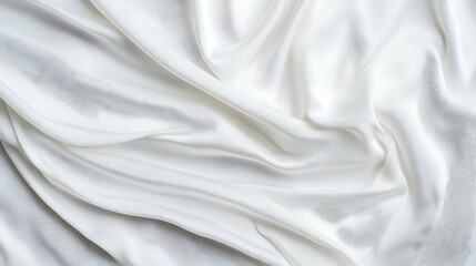 Obraz premium Flowing White Fabric With Intricate Textured Pattern and Soft Folds in Elegant Drapery