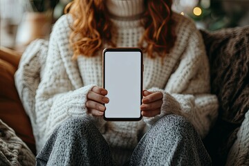 Person holds smartphone in both hands showcasing the screen display