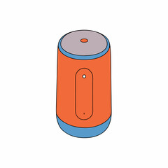 bluetooth speaker isolated on white