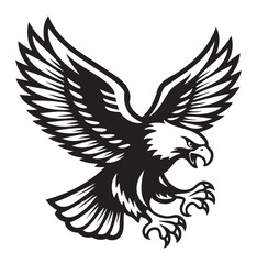 Obraz premium Eagle American Attack Flying USA Patriotic Bird Hawk