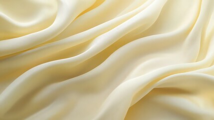 Obraz premium Luxurious ivory silk fabric background with soft folds and elegant drape