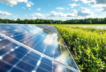  Close-Up of Solar Panels Harnessing Renewable Energy