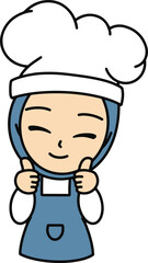 mascot chef cute illustration vector