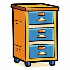 file cabinet on white