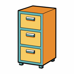 file cabinet on white