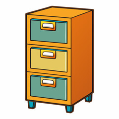 file cabinet on white