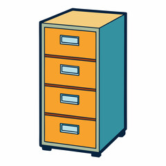 file cabinet on white