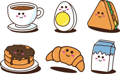 kawaii susi illustration vector cute food