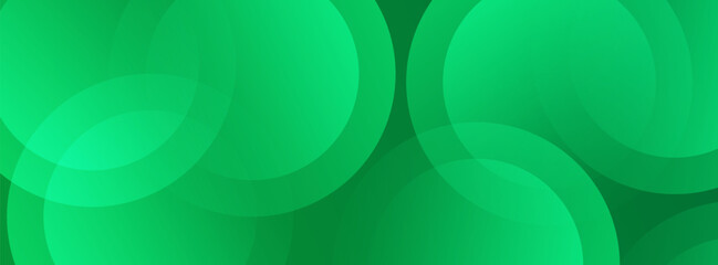 Obraz premium Minimalist banner background, bright colorful,green gradations,circle effect style. modern background, vector eps 10