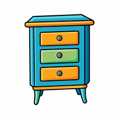nightstand on white