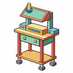 illustration of printer stand