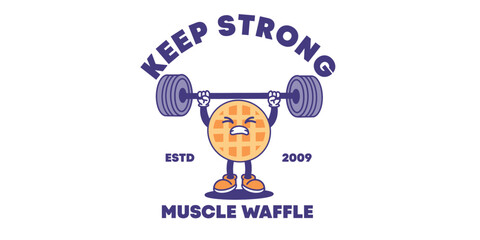 mascot cake cookies ice cream vector illustration