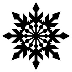 vector silhouette of Snowflake