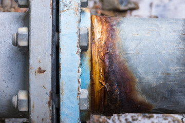 galvanized water pipe is decay