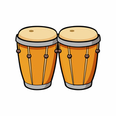 bongos isolated on white