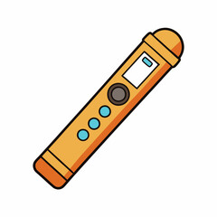 vector illustration of a recorder