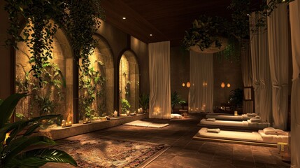Fototapeta premium Luxurious Spa Haven with Soothing Scents