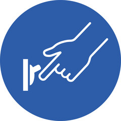 Obraz premium Isolated sign reminding to turn off the light switch when leaving a room to save energy