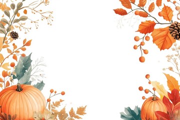 Naklejka premium Beautiful Autumn Landscape With Falling Leaves