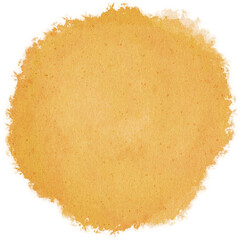 Bread Brown Circle Splash Watercolor Brushstroke with Paper Texture