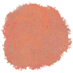 Brown Orange Circle Splash Watercolor Brushstroke with Paper Texture