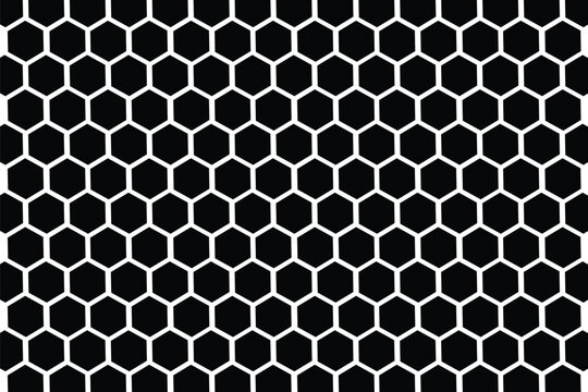 Abstract black honeycomb pattern . Hexagon background . Hexagon wallpaper . Vector illustration