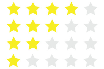 simple star rating icon isolated on transparent background.