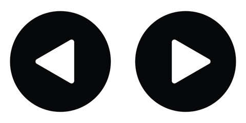 black and blue button music play button set. Play button icon set. Start symbol vector illustration isolated background.