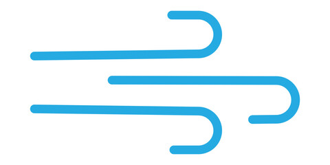 Wind icon. Air icon. Wave icon. Breeze icon. Minimalist icon of wind, representing weather conditions, climate, and meteorology. flat style. vector illustration eps 10.