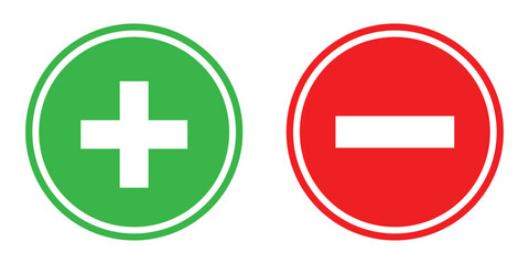 Fototapeta premium Plus minus silhouette icon. Plus and minus symbol.