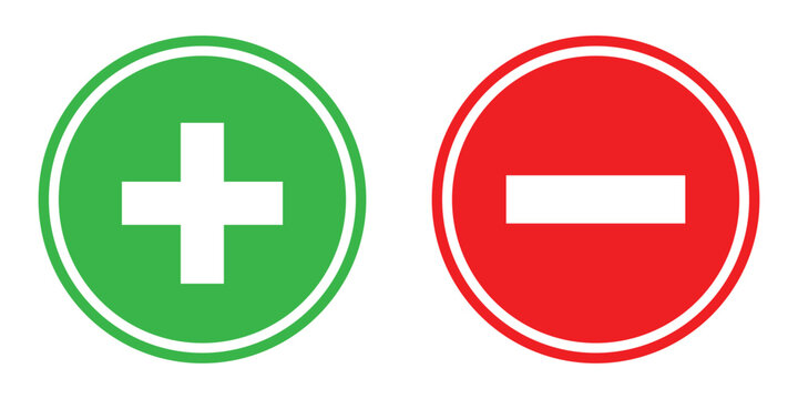 Plus minus silhouette icon. Plus and minus symbol.