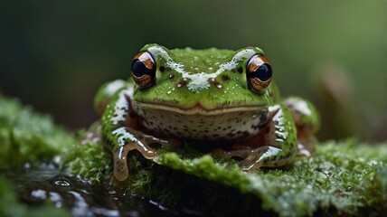 frog on a leaf