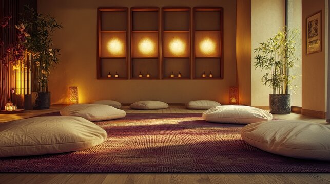 Cozy Meditation Haven with Scented Oils