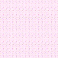 Seamless pastel pattern with tiny hearts and flowers on soft pink background, ideal for Valentine’s Day, baby shower designs, cute fabric, gift wrap and romantic stationery.