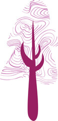 Simple Tree with Falling Leaves