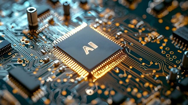 AI Chip on Circuit Board