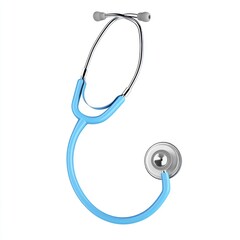 White background with detailed stethoscope in 3D.