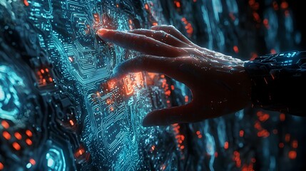 AI Revolution at Your Fingertips A hand
