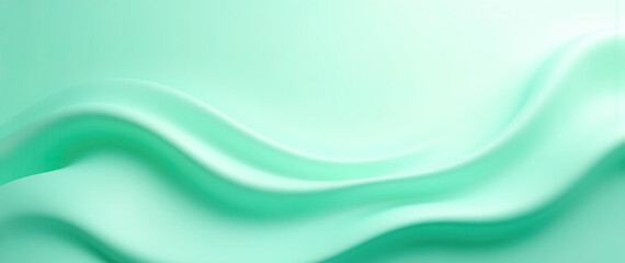 Fototapeta premium green Abstraction: Bright Gradients with Soft Flowing Wave Shapes 