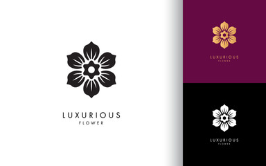 Flower logo design. Modern and simple flower icon and logo vector